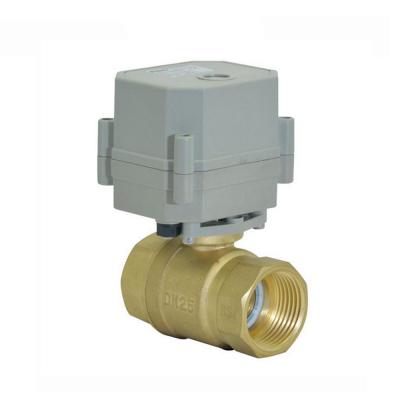 China COVNA General C.C 2PC Mini Ball 1/4 Inch 2 Way 12V Brass Auto Motorized Motorized Valve for sale