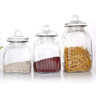 China Recyclable High Quality Large Volume Clear Glass14oz Jar Can With Lids For Wholesale Glass Bottle for sale