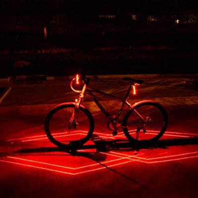 China 2020 Newest USB Bike Laser Signaling Light Bicycle Laser Fill Rear Light L14* W9* H3cm for sale