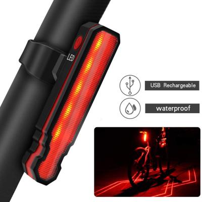 Cina 5LED and 1 Lanji BS05 5LED Bicycle Tail Light Bicycle Safety Bike Rear Laser 1Laser Light Tail Tail Lamp Warning FLASHLIGHTS Battery Seatpost in vendita