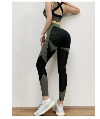 China Custom Made Lulu Yoga Pants Fitness Wear Set High Quality Breathable Women Fitness Gaiters Suit Gym With Pocket for sale