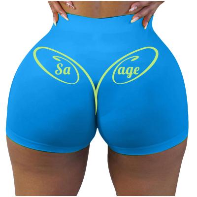 China MOQ QUICK DRY wholesale stockings printed butt short crack! crack! nets to sport short gym women yoga wear for sale