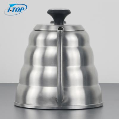 China Sustainable Cloud Pot Hand Brew Conical Coffee Pot 304 Stainless Steel Long Spout Filter Hot Pot for sale