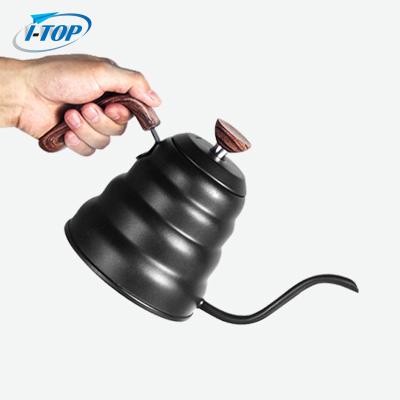 China Wintop 304 Stainless Steel Viable Spill Over Coffee Pot 1200ml Cloud Coffee Kettle Thermos Tea Coffee Pot for sale