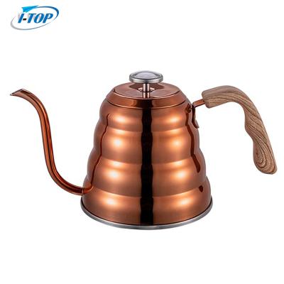 China Viable Rinse Japanese Type 304 Stainless Steel Household Hook Drip Type Coffee Pot Handmade Cloud Coffee Pot for sale