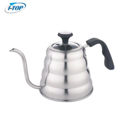 China Long ear cloud 304 stainless steel narrow mouth pot follicle viable silver hanging drip kettle for sale