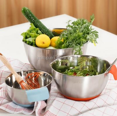 China Disposable Salad Mixing Bowl Stainless Steel Salad Bowl Fruit Salad Bowl for sale