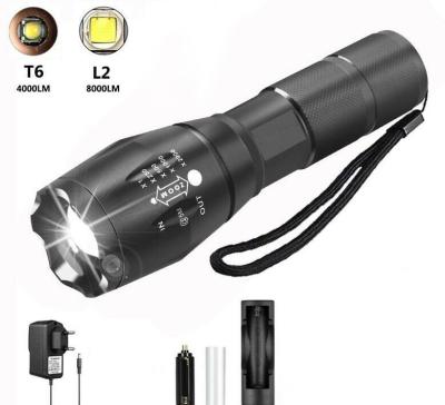 China Emergency 1000 Lumens 5Modes 18650 Battery Hunting Self Defense Torch Tactical Led Light AAA Rechargeable Led Flashlight Linterna for sale