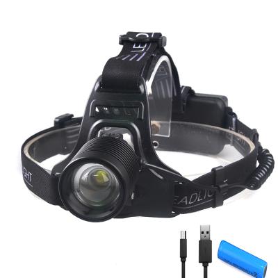 China Camper Hunting Camping 18W 1500 Lumen 3 Modes USB Rechargeable 18W LED Headlight With 18650 Battery for sale