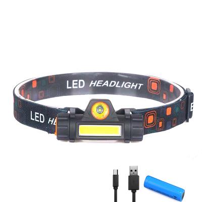 China 2 Mode USB Camping Waterproof Rechargeable Magnetic Head Torch 3W 200 Lumens COB LED Headlamp for sale