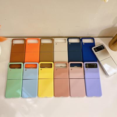 China Matte Shockproof Folding Shockproof Colorful PC Frosted Hard Back Cover Case For Samsung Galaxy Z Flip 3 Case for sale