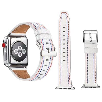 China New Release Watch Brand Leather Band Leather Watch Band For Apple Watch SE/6/5/4/3 Fashion Strap for sale