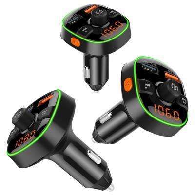 China TF-FM card/U-disk/Hand-free call type C mp3 player car charger Fm transmitter car charger for sale