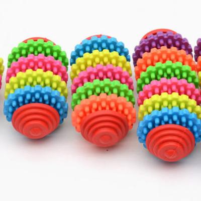 China TPR Dog Toy Viable Multicolor Rotary Toy Develop Intelligence Resistant Slip Gear Bite Pet Toy for sale