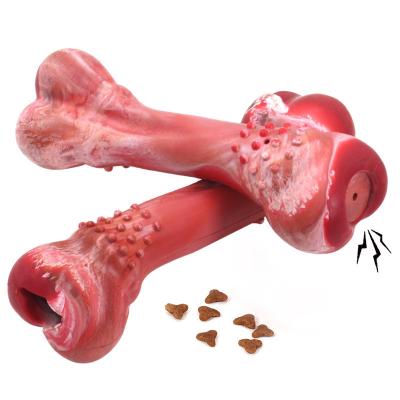 China Wholesale Eco Friendly Natural Rubber Dog Bone Teeth Toy Dog Bone Chew Stored Clean Toy for sale