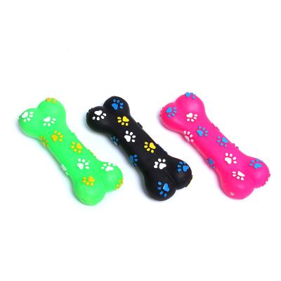 China Viable Durable Interactive High Quality Vinyl Pet Chew Toy Colorful Dog Bone Dog Toy for sale