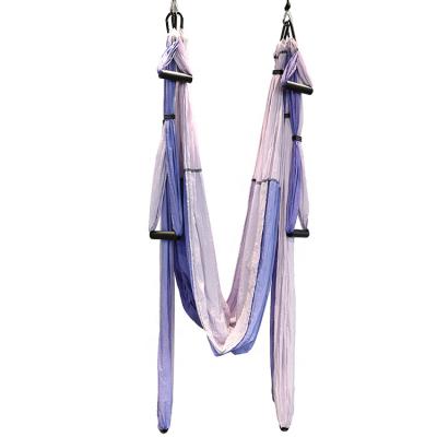 China Hot Selling 2021 Fitness Adult MJ Rope Aerial Yoga Swing Hammock White Climbing Belt for sale