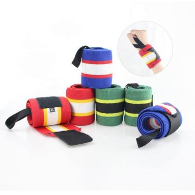 China Adjustable Elasticity MJ Neoprene Trength Trength Gym Adjustable Hand Support Straps Cotton Powerlifting Wrist Wrap for sale