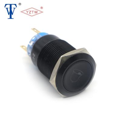 China Momentary Steel Black Push Button 2.5V 5V 12V Dpdt Waterproof White Led Latching Illuminated Push Button Switch 1NO1NC for sale