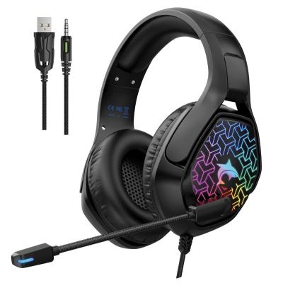 China Stereo Earphone RGB Gaming Earphone 3.5mm Cable Computer Headset For Sale for sale