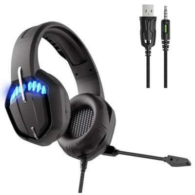 China Model Gaming Black Earphones Gaming Headset Headphones New 3.5 Usb Headphones Cable Headsets For PC for sale