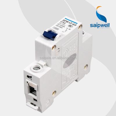 China Fireproof polycarbonate din rail mount type C cureve circuit breaker for home use (SPB1Z-63 C32) for sale