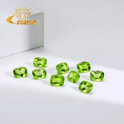 China Birefringence and Pleochroism CS Gemsthird Party Rating Ready to Ship Checkerboard Olive Gems Natural Materials Raw Rare Peridot for sale