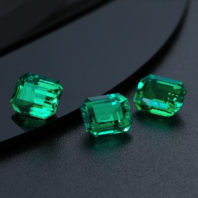 China Hot Sale Emerald Price Per Carat Gemstones Genuine India Fluorescence Reaction Cs Gems 3 Ct Emerald Stone Loose Bulk for sale