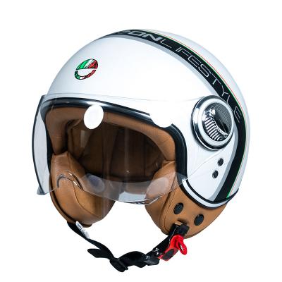 China Sun Shield Factory Sale Classic Vintage Face Open Face Hidden Visor High Quality Advanced ABS For Motorcycle Helmet 110 for sale