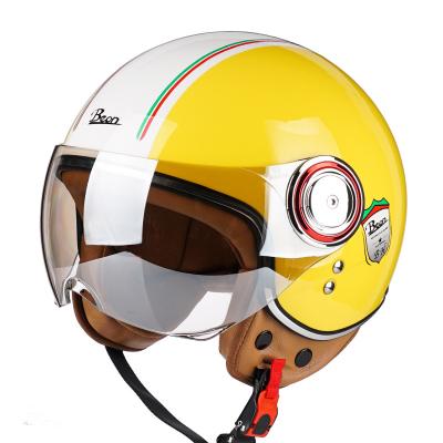 中国 Classic Motorcycle Helmet Cascos Unisex Para Moto 110 Vintage Motorcycle Sun Shield Motorcycle Helmet Retro Half Face Wholesale Cheap Motorcycle Helmet 販売のため