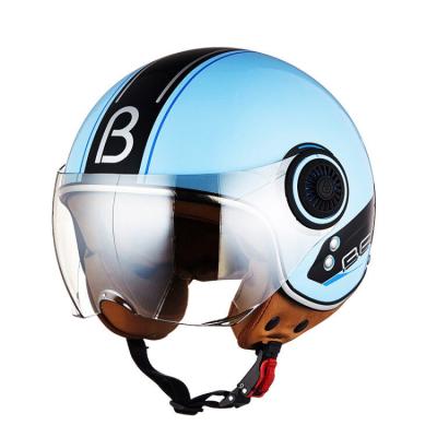 中国 Retro Sun Shield Open Face Helmet Retro Motorcycle Helmet With Gogglesbicycle Racing Motocrossbike Helmet With Sun Visor 販売のため