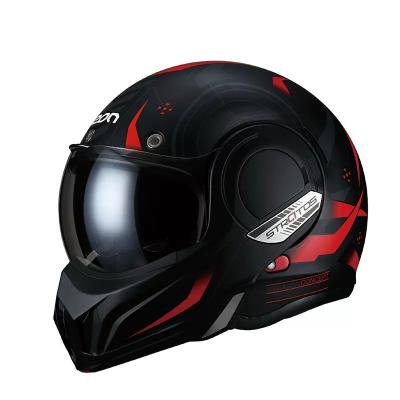 China 2023 Arrival Sun Shield Flip Up Open Face Moto Racing Motorcycle Helmet ABS Bluetooth Unisex Mount B707 Helmet for sale