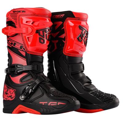 China Kids Anti-UV Only Riding Microfiber Leather Motorcycle Boots Motocross Motorcycle Riding Boots Motor Bike Racing Shoes for sale