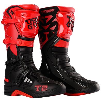 China Custom New Arrival Motocross Riding Boots Motorcycling Shoes Anti-UV Waterproof Breathable Riding Racing Tall Motorcycle Boots For Men for sale