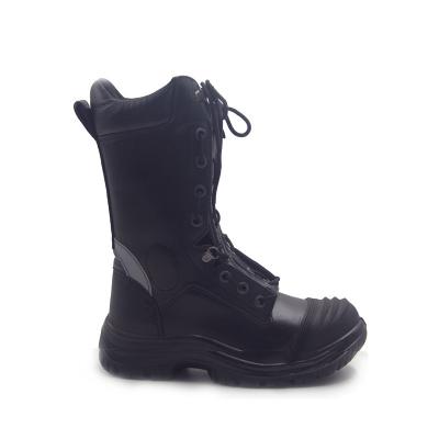 Chine 20345:2004 Steel Toe EN Firefighter Fire Retardant With Reflective Anti-Static Shoes Leather Zipper Auto-Lace Training Safety Boot 2020 à vendre