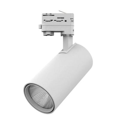 China Modern 4 Wire 1 Rail 3 Phase 20W 25W 30W Museum Down Lights Spot Mount Lighting COB Led Track Light for sale