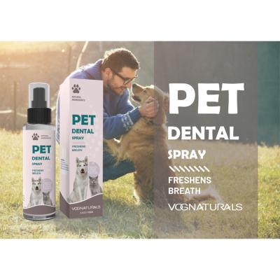 China Dog Private Label Eliminate Bad Pet Breath Fights Pet Tartar Pet Dental Spray for sale