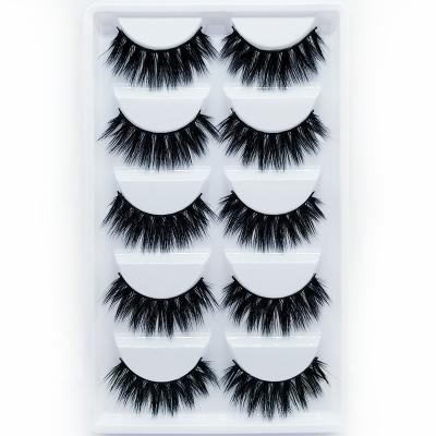 China Wholesale Custom High Density 5D Fluffy Fluffy Mink Eyelash False Eyelashes From Sensitive Factory for sale