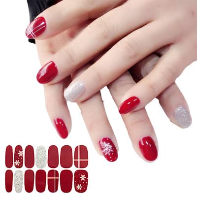 China Easy Apply Wraps Wholesale Custom Nail Art Decoration Nail Polish Sticker Real Gel Nail Sticker for sale