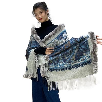 China Custom Luxury Woolen Winter Wool Scarf 2021 New Design Cashmere Shawl for sale