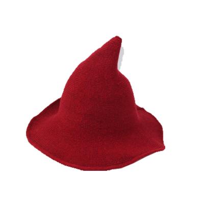 China COMMON Halloween Witch Hat Wizard Hat for Women Big Brim Crochet Hat for Halloween Cosplay Party for sale