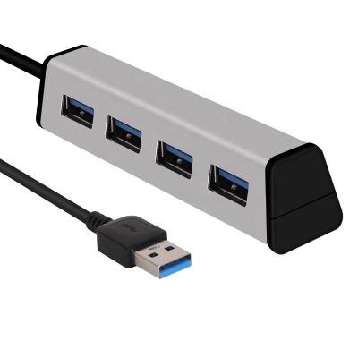 China USB 3.0 Ports Expand 4 Ports USB 3.0 Aluminum High Speed ​​Hub For Laptop Macbook With Bracket Adapter for sale