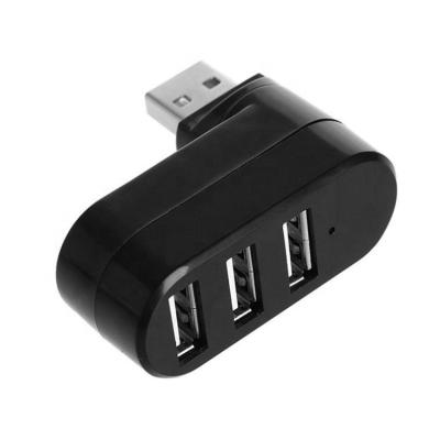 China USB 2.0 Ports Expand Mini USB 2.0 3 Hub Data Transfer Splitter 270 Left Rotation Adapter For Mac PC for sale