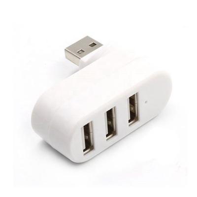 China USB 2.0 Ports Expand Mini Factory Price 3 Port Rotatable USB 2.0 Hub 270 USB HUB 2.0 High Speed ​​Splitter Adapter For Mac Pc for sale