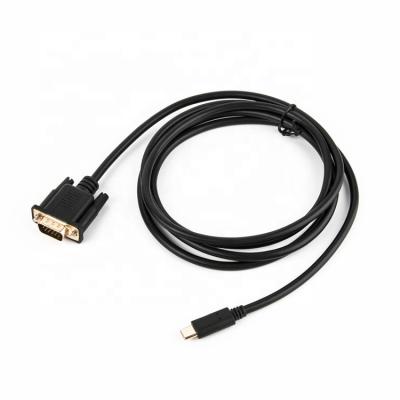 China COMPUTER 1.8m Type 1080P C To VGA Converter Adapter Cable For External Laptop UHD Video Projector for sale