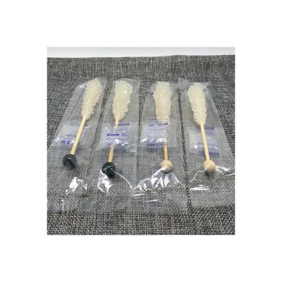 China Food Condiments Wholesale Custom Natural Rock Candy Flavored Stir Sticks Wood Stir Sticks With Ball for sale