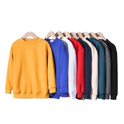 China Viable Kids Solid Color Neck Coat Hoodies Tops Blanket Streetwear Plus Size Men's Pullover Logo Hoodies Unisex Custom Made for sale