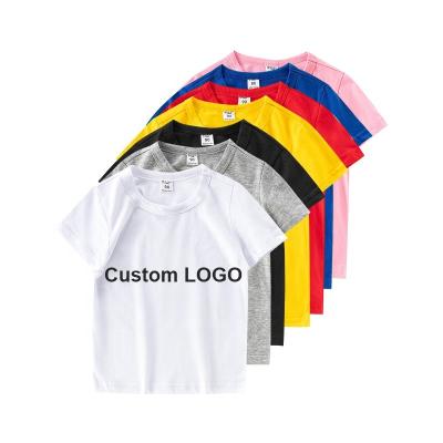 China Custom Blank Kids Logo Tees T-shirts Summer QUICK DRY Cotton Short Sleeve Children's T-Shirts Plain For Boys And Girls for sale