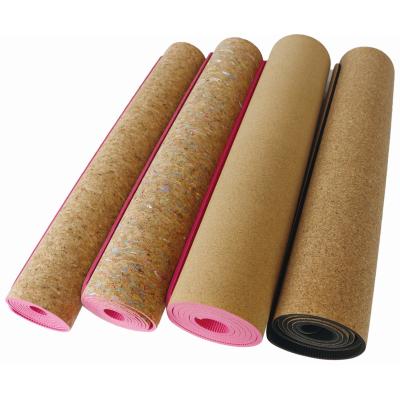 China Custom Copy Non-slip Cork Rubber Eco Organic Yoga Mat for Exercise for sale