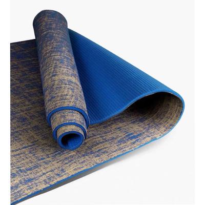 China Custom Print Home Exercise Mat, Custom Print Gym Equipment Multicolor Eco-Friendly Jute Yoga Mat for sale